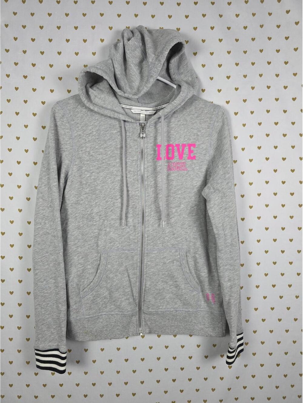Victorias Secret ANGELS WINGS Love full Zip Hoodie Jacket XS
